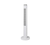 GEEPAS 46" Tower Fan with Remote Control | Bladeless Oscillating Cooling Digital Touch Display, 3 Speed Levels 4 Wind Modes With 12H Timer | Electric Standing Air Circulator for Home Office, 45W White