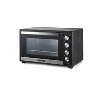 GEEPAS 48L Mini Oven & Grill | Electric Oven with Rotisserie Baking Roasting Grilling | 2000W Temp Control 100-230°C Double Glass Door 60min Timer Auto Shut Off Bell | Compact for Dorm Caravan Kitchen