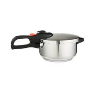 GEEPAS 4L Stainless Steel Pressure Cooker | Induction Hob Compatible Cooker | Quick Pressure Release Dual Handles for Fast Cooking at Home or in Catering Kitchens Energy Efficient Safety Lock Silver