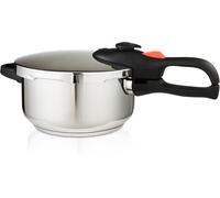 GEEPAS 4L Stainless Steel Pressure Cooker Induction Hob Compatible Silver