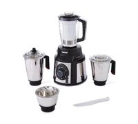 GEEPAS 5-in-1 Mixer Grinder 3 Stainless Steel Jars & 1.5L Juice Jar 1000W | Dry Wet Grinding 3 Speed Pulse Overload Protection Indian Masala Chutney