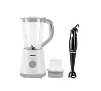 GEEPAS 500W Electric 1.5L Jug Blender & 180W Hand Blender Kitchen Combo Set