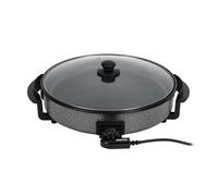 GEEPAS Multicooker 6L | Electric Frying Pan with Lid & Adjustable Temperature Control | Non-Stick Aluminium with Cool Touch Handles & Detachable Power Cable | Multi-Function Skillet | 40Cm, 1500W Grey