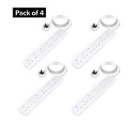 Geepas 6 Gang Extension Lead, 2M Cable 6-Way Plug Extension Cable, 13A Pack Of 4