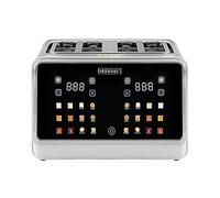 GEEPAS 6-in-1 DIGITAL 4 Slice Toaster | Stainless Steel Housing Wide Slots LED Display & Timer | 6 Browning Level Cancel Defrost & Reheat Function | 6 Versatile Mode Removable Crumb Tray | 1770W Silve