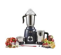 Geepas 600W 3-In-1 Indian Mixer Grinder Stainless Steel Jars & Blades Dry & Wet, Blue