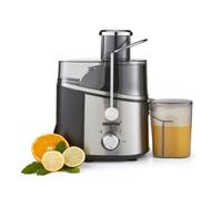 Geepas 600W Juice Extractor | Centrifugal Juicer with Stainless Steel Body & Extra Filter Basket | 75MM Wide Mouth | Ideal for Apple, Carrot, Pear & Orange - 2 Year Warranty