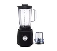 Geepas Electric Blender Smoothie Maker, Food Jug Blender 650W -Stainless Steel Blades, 3 Speed Control with Pulse, 1.6L Large Jar & 100G Coffee Spice Grinder Jar, Smoothie Maker - Black