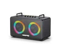 Geepas 70W Bluetooth Karaoke Speaker with Wireless Mic, RGB Lights & 6Hr Playtime in Black Geepas Black