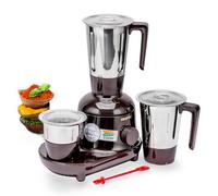 3-in-1 Mixer Grinder 3 Stainless Steel Jars Dry Wet Grinding Indian Mixer 750W