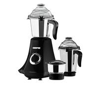GEEPAS 750W 3-in-1 Mixer Grinder | Stainless Steel Jars & Blades | 3 Speed Control, Perfect for Chutney, Dry & Wet Fine Grinding Mixing | Overload Protection | Powerful Motor | 2 Year Warranty, Black