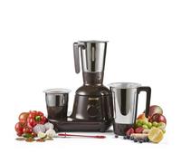 GEEPAS 750W 3-in-1 Mixer Grinder | Stainless Steel Jars, Blades | 3 Speed Control, Perfect for Chutney, Dry & Wet Fine Grinding Mixing, Safety Twist Lock | Overload Protection | 2 Year Warranty, Black