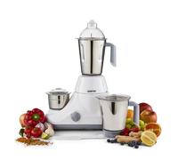 GEEPAS 750W 3-in-1 Mixer Grinder | Stainless Steel Jars & Blades | 3 Speed Control, Perfect for Chutney, Dry & Wet Fine Grinding Mixing | Overload Protection | Powerful Motor | 2 Year Warranty, White