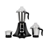 Geepas 750W 3-in-1 Mixer Grinder Stainless Steel Jars & Blades - 3 Speed, Safety Twist Lock - Perfect for Dry & Wet Fine Grinding - White 2 Years Warranty