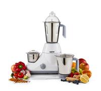 Geepas 750W Mixer Blender with 3 Stainless Steel Jars - Wet & Dry Grinding, 3-Speed Control in White Geepas White