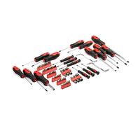 Geepas 76 Pcs Screwdriver & Bits Set - Chrome Vanadium Screwdriver & Bit Tool Kit - Versatile Set for DIY, Home, Workshop & Garage Repairs