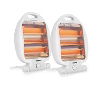 GEEPAS 800W Quartz Halogen Heater Pack of 2 Portable 2 Heat Level 400W/800W