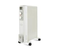 Geepas Oil Filled Radiator Heater 2000W, 9 Fin | Portable Electric Heater 3 Heat Settings | Adjustable Thermostat Safety Cut-off Overheat Protection Energy Efficient Heating | 2 Year Warranty White