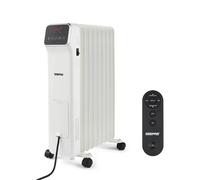 Geepas 9 Fin White Digital Oil Filled Radiator Heater 2000W With Remote White