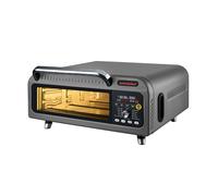 GEEPAS Air Fryer 15-in-1 Presets Multifunctional Pizza Oven | Digital Touch Control Triple Glass Door Interior Light |18L Capacity 2000W Grey