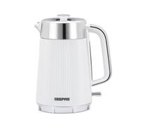 GEEPAS Arcus 1.7L Electric Kettle | Rapid Boil Cordless Jug Kettle for Hot Water Tea Coffee | Auto Shut-Off 360° Swivel Base Boil Dry Protection Easy Pour | 3000W White