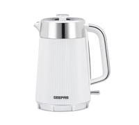 GEEPAS 1.7L Electric Kettle | Rapid Boil Cordless Jug Kettle for Hot Water Tea Coffee | Auto Shut-Off 360° Swivel Base Boil Dry Protection Easy Pour | Arcus Collection White 3000W