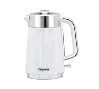 GEEPAS 1.7L Electric Kettle | Rapid Boil Cordless Jug Kettle for Hot Water Tea Coffee | Auto Shut-Off 360° Swivel Base Boil Dry Protection Easy Pour | Arcus Collection White 3000W