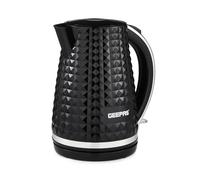 Geepas Argyle 1.7L Cordless Jug Kettle Textured White 2200W Auto Shut Off In Black Black