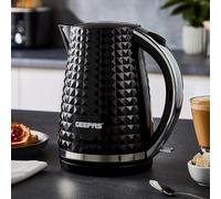 Geepas Argyle 1.7L Cordless Kettle Black 2200W Rapid Boil Auto Shut Off