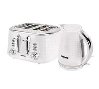 GEEPAS 4 Slice Bread Toaster & 1.7L Cordless Electric Kettle Kitchen Set
