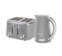 Geepas 4 Slice Bread Toaster 1750W&1.7L Cordless Electric Kettle 2200W