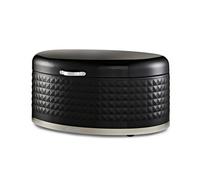 Geepas Argyle 9L Bread Bin Carbon Steel Container With Flip-Open Lid, Black