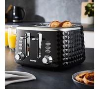 Geepas Argyle Collection 4 Slice Toaster 7 Levels 1750W in Black Geepas Black