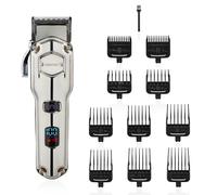 Geepas Beard Trimmer Cord/cordless Beard Stubble Trimmer Led Display Waterproof 240 In Silver Silver One Size