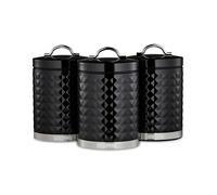 GEEPAS Canisters Set Kitchen Storage Container Tea Coffee Sugar Airtight 1.3L