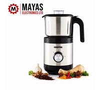 Geepas GCG41016UK Stainless Steel Jar Electric Wet and Dry Food Processor 450W - Size: 18 x 29 x 21cm - Silver - Wilko