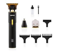 Geepas Cordless Hair Clipper For Precise Haircuts With Led Display In Black Black