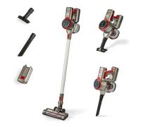 GEEPAS Cordless Vacuum Cleaner & Handheld Upright Stick | 60Min Run Time Dual Mode Machine for Pet Hair Carpet Hard Floor | Lightweight Rechargeable Battery LED Motorised Headlight HEPA Filter 350W