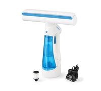 GEEPAS Cordless Window Vacuum Cleaner | 3-in-1 Spray Wipe Vacuum for Streak-Free Cleaning Mirrors Tiles & Shower Screens | 35min Runtime 140ml Removable Tank LED Indicator Quick Charge 2 Yr Warranty