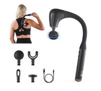 GEEPAS Curved Portable Massage Gun Deep Tissue Muscle Massager for Pain Relief