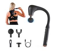 GEEPAS Curved Portable Massage Gun Deep Tissue Muscle Massager for Pain Relief