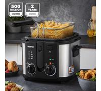 GEEPAS Deep Fat Chip Fryer 3L Basket Oil Fried Food Non-Stick Oil Tank 2180W