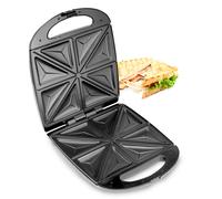 Geepas Deep Fill Toastie Maker 4 Slice Sandwich Toaster 1100W Cooks Delicious Crispy Sandwiches Automatic Temperature Control Sandwich Press