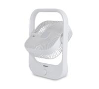 GEEPAS Desk Fan Silent, 3 Speeds USB Fan 1200mAh Rechargeable Battery