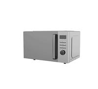 GEEPAS Digital Microwave Oven, 23L | 5 Power Levels, Reheating & Defrost Function | Digital Display 60 Minute Timer 8 Pre-set Modes | Easy Clean Oven for Standard Size of Dinner Plate 800W Silver