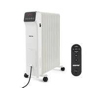 Geepas Digital Oil Filled Radiator Heater 2500W, 11 Fin | Portable Electric Heater with Remote & LED Display | 3 Heat Modes 9Hr Timer Adjustable Thermostat Energy Efficient | 2 Year Warranty White