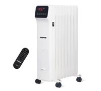 Geepas Digital Oil Filled Radiator Heater 2000W, 9 Fin | Portable Electric Heater with Remote & LED Display | 3 Heat Modes 9Hr Timer