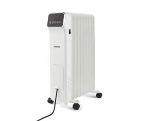 Geepas Digital Oil Filled Radiator Heater 2000W, 9 Fin | Portable Electric Heater with Remote & LED Display | 3 Heat Modes 9H Timer Energy Efficient | 2 Year Warranty White