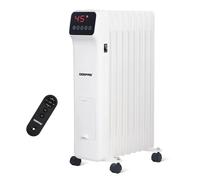 GEEPAS Digital Oil Filled Radiator Heater 9 Fin Remote LED Display 2000W | 3 Heat Modes (1000W/1500W/2000W), 9 Hour Timer, Energy Efficient, Castor Wheels, Cord Storage, Overheat Safety