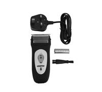 Geepas Rechargeable Men’s Electric Shaver with Pop-Up Trimmer | Double-Head Foil Razor with Titanium Mesh & Reflex Action System | Cordless Travel-Friendly Gift for Men Husband & Boys 2 Year Warranty